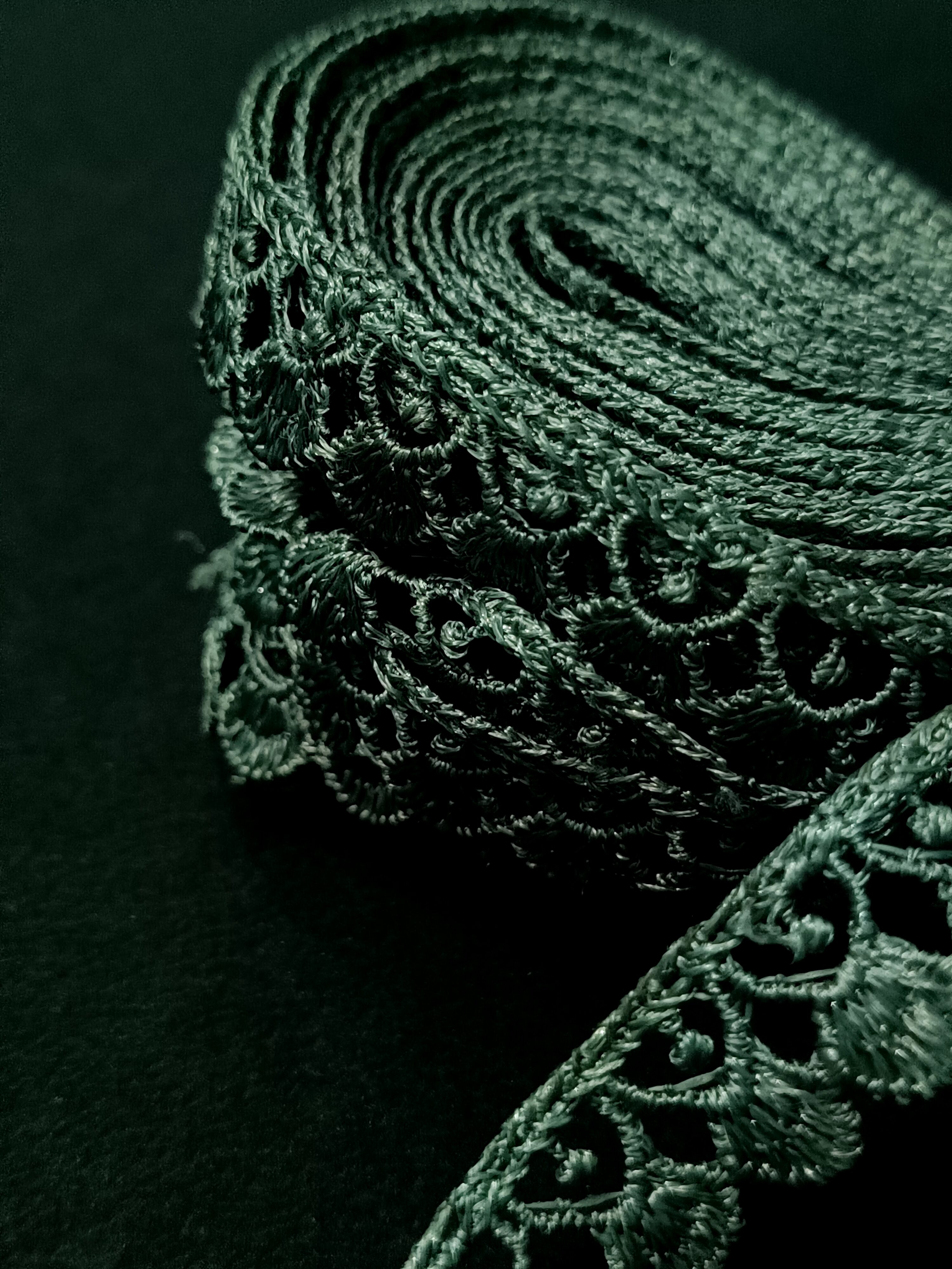 Gray Scalloped Embroidered Lace Trim – 10 Meter - Image 2